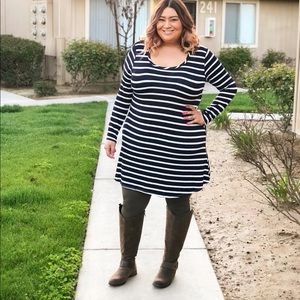 Wide calf brown boots